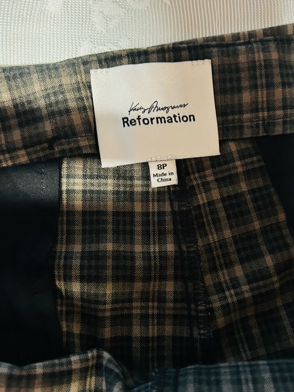REFORMATION x Kacey Musgraves Steeplechase Plaid Two Piece Set 8P - Picture 6 of 9
